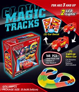 Auto show, luminous electric light track car (168pcs)