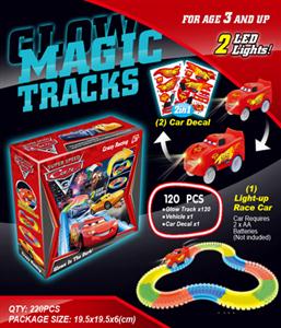 Cars electric lighting luminous track car (120pcs)