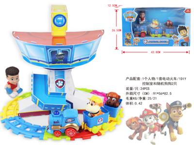 Dog patrol Thomas electric light music track car