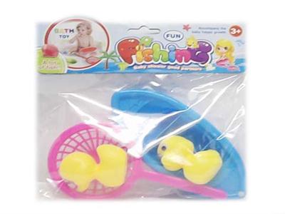 The duckling swimming fishing set