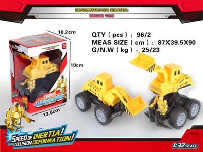 Inertial collision deformation robot excavator