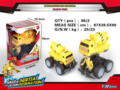 Inertial collision deformation robot car dirt