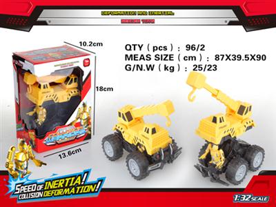 Inertial collision deformation robot crane