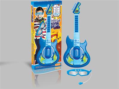 Guitar with eye microphone set (boy)