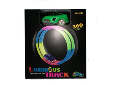 6pcs luminous track electric car (circle) 7.2CM