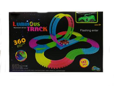 131pcs luminous track electric car (single ring) 7.2cm