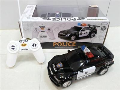 Four police cars with light / remote control