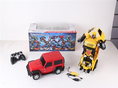 The Jeep Wrangler 1:14 electric remote control robot 2.4G small deformation of soft elastic emission