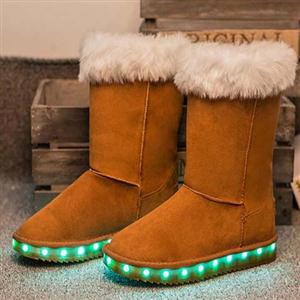 LED lights snow boots