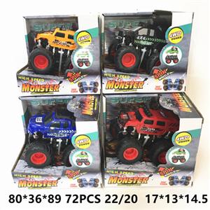 Double inertia car stunt car Bigfoot, TPR pack wheel (Ford, Hummer)