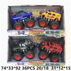 Double inertia car stunt car Bigfoot, TPR pack wheel (Ford, Hummer)