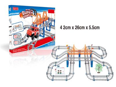 Electric super track car 108pcs