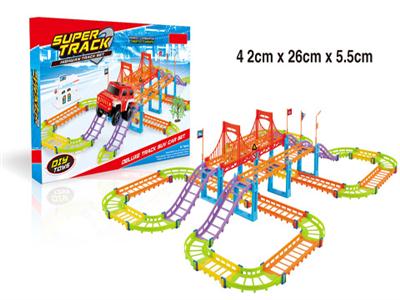 Color super track car 108pcs