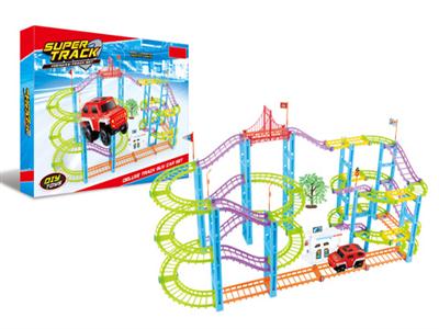 Color super track car size bending 130pcs