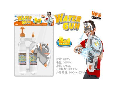 Multi-function water gun (air backpack 2 nozzle helmet)