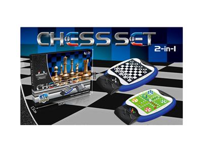 Magnetic chess two in one