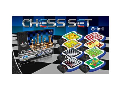 Magnetic chess eight in one