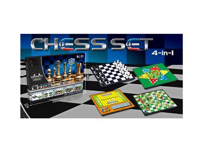 Magnetic chess four in one