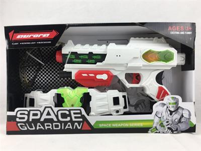 Light music space gun with belt and glasses