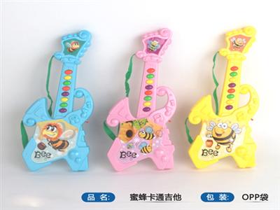 Eight key bee cartoon guitar