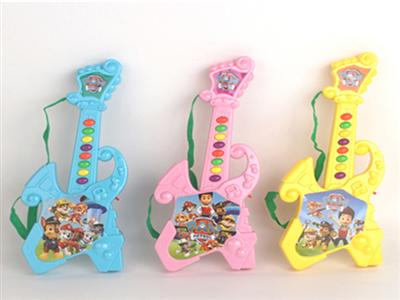 Eight key barking team cartoon guitar