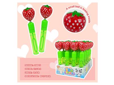 19.5cm bell strawberry bubble stick (short stick)