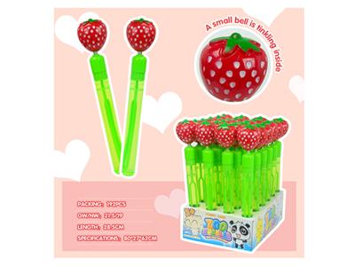 28.5cm bell strawberry bubble stick (long stick)