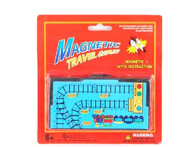 Folding magnetic train game chess
