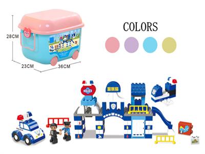 111pcs police station (large size 4-colour blend)