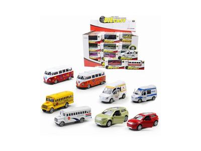 1:64 alloy car bus school bus