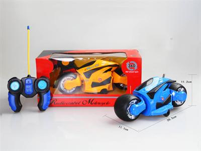 Remote control rotating motorcycle