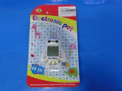 Big white electronic pet with bead chain