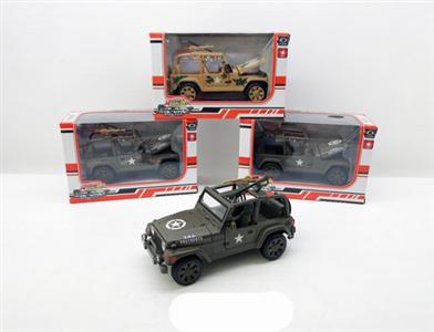 1:24pull back metal jeep with lights