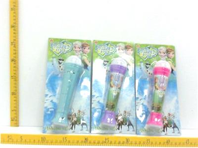 Ice and snow light music microphone tri-color mixed (12 songs)