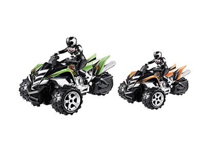 1:12 four-way 3-wheel remote control motorcycle orange/green (2.4G/without electricity)