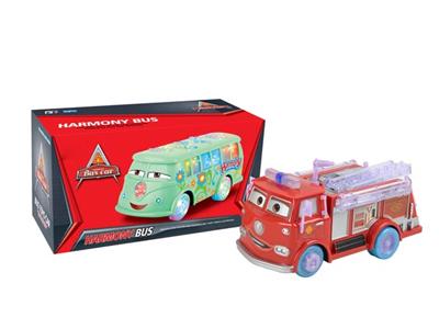 Electric universal cartoon paddle wheel fire truck