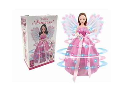 Electric light music colorful fiber white wings lighting Barbie