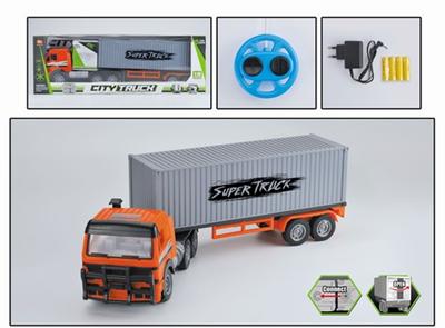 Remote control four-way container truck