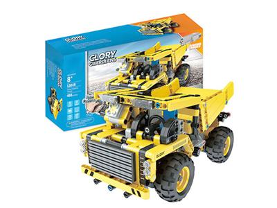 Small particle assembly remote control building block mining truck