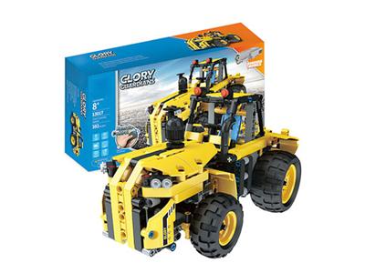 Small particle assembly remote control building block tractor