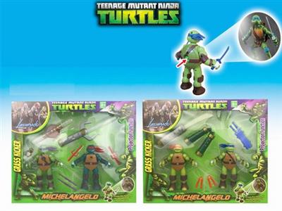 Ninja turtle with projection + weapon with light