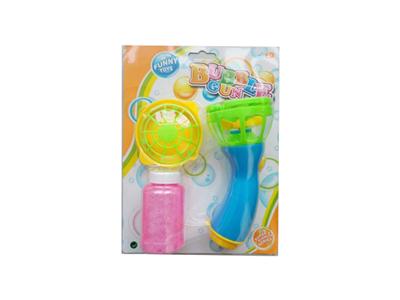 Dual-purpose electric fan bubble gun