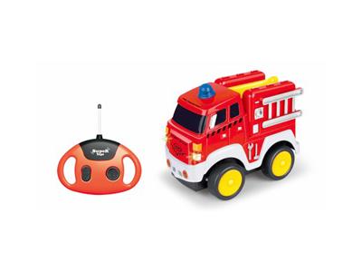 Cartoon fire truck (with sound + music)