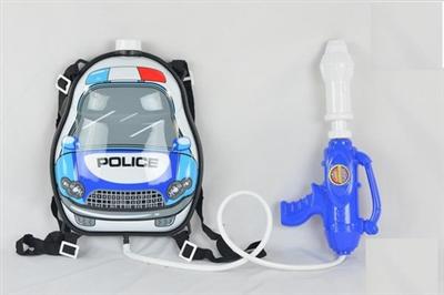 Police car backpack water gun