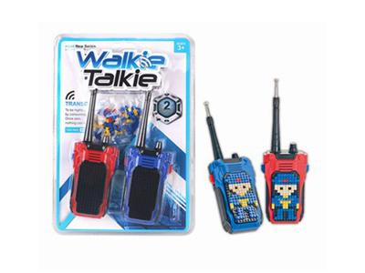 Building block boy walkie talkie