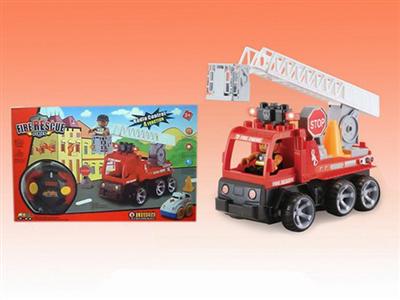 Fire building block remote control car (four links)
