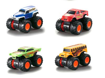 Four mixed dual inertia alloy off-road vehicles