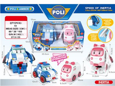 Inertial collision deformation POLI car