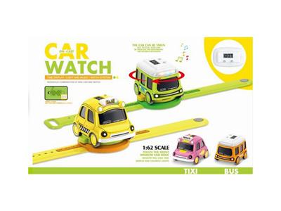 1:62 alloy watch Q version car interactive sensor with light music