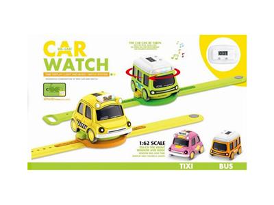 1:62 alloy watch Q version car interactive sensor with light music